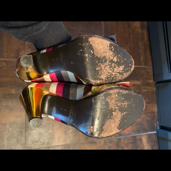 Coach multi stripe heels - Picture 8 of 8